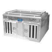 Uws TWO DOOR DIAMOND PLATE ALUMINUM NORTHERN DOG BOX (48X48 BASE 27IN TALL) DB-4848N